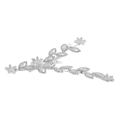  1 Set Rhinestone Hair Pin: Bridal Leaf Hair Accessories - Wedding Clip Bride - Image 1 of 4