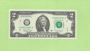 2017A ..UNCIRC $2  G 4521 3581 A  .... 2017A  $2  G-A       NICE NOTE        FRN - Picture 1 of 2