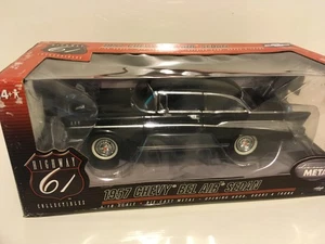 1957 CHEVY BEL AIR SEDAN Black 1:18 HIGHWAY 61 #50548 car has rash (see photos). - Picture 1 of 9
