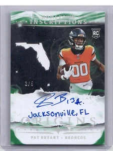2025 Panini Origins Hometown Inscriptions Green #22 Pat Bryant Auto /5 - Picture 1 of 2