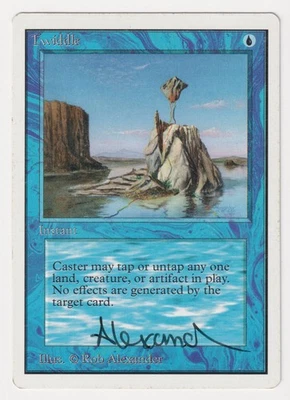 Signed Twiddle MP Unlimited Edition Artist D. Alexander Gregory 1993 MTG Magic! - Image 1 of 2