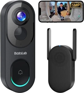 BOTSLAB R810 5MP Video Türklingel Kamera kabellos ohne monatliche Gebühr 1:1 Head-to-Toe - Bild 1 von 9