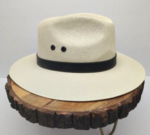 Nicol Hats International Panama Style Hat Open Weave XL Made in Mexico Off-White - Picture 1 of 5