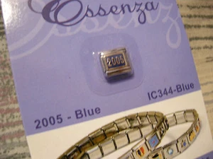 ESSENZA ITALIENISCHER CHARM - LINKS ZUSAMMEN MACHT EIN ARMBAND - NEU - BLAU 2005 CHARM - Bild 1 von 2