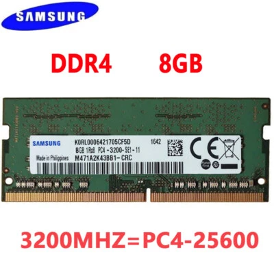 Samsung DDR4 8GB 3200 MHz PC4-25600 Laptop SODIMM 260pin Memory RAM 1.2V 1X8GB - Image 1 of 4