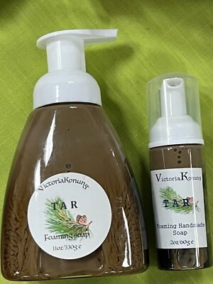 VK Handmade Handcrafted Liquid Foam TAR Soap 11 oz 330g Various skin conditions - Image 1 of 4