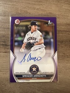 2023 Bowman 1st Astros Spencer Arrighetti Auto /250