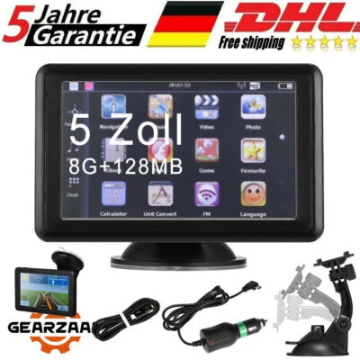 5'' GPS Navi Navigationsgerät für Auto PKW LKW KFZ Truck EU Karte 8G+128MB - Bild 1 von 4