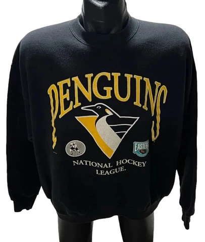 Vintage Pittsburgh Penguins Crewneck Sweatshirt 1990s Men’s 2XL NHL 90s Nutmeg Cover
