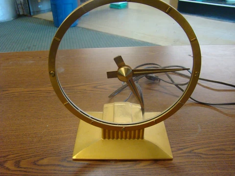 Vtg Jefferson Golden Hour Electric Mystery Clock Mid Century Works Cover