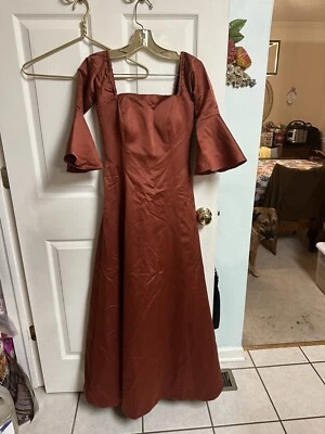 Vestido Michaelangelo Pequeño Talla 4 Rojo Naranja Quemado Para Mujer Noche/Fiesta/Bridgerton Foto 1 de 4