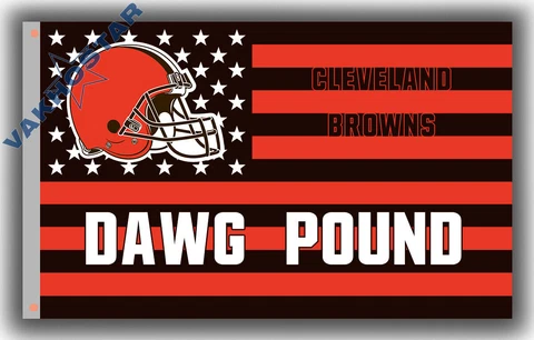 Cleveland Brown DAWG POUND football Memorable flag 90x150cm 3x5ft best banner Cover