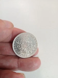 5 francs 1978 nikel trés bon état - Imagen 1 de 4