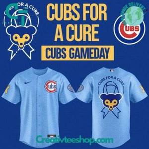 Chicago Cub “For A Cure” Gameday Special Baseball Jersey - Picture 1 of 4