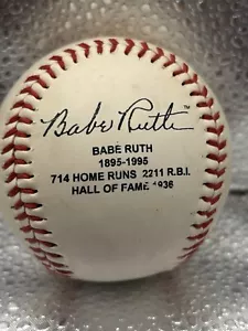 Babe Ruth 1895-1995 714 Home Runs 2211 R.B.I Hall Of Fame 1936 - Picture 1 of 3