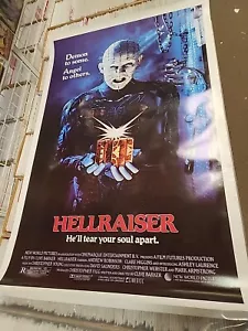 Vintage Clive Barker Hellraiser 27x41 ROLLED One Sheet Movie Poster Rare - Picture 1 of 19