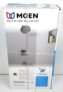 Moen Rubinetto Vasca e Doccia con Testina Spray Pressurizzata InvigoRain Ashville 82877SRN - Foto 1 di 4