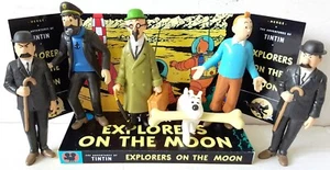 TINTIN Comic Action Figure Set on EXPLORERS ON THE MOON Custom Display Diorama - Picture 1 of 7