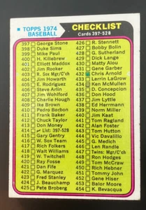 1974 Topps - Lista di controllo #414 carte 397-528 - Foto 1 di 2