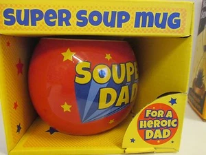44838 THE SUPER SOUP MUG FOR A SOUPER DAD CERAMIC SOUP MUG - Foto 1 di 3