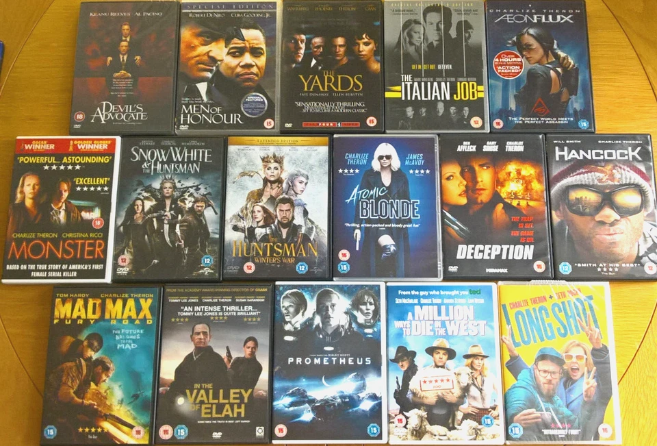 Charlize Theron 16x DVD Collection Snow White Atomic Blonde Mad Max more R2 - Image 1 of 1