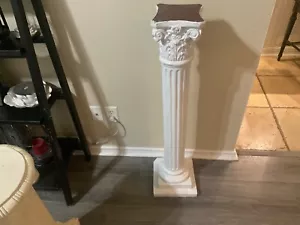 Vintage Ceramic Greek Column Pedestal Garden Yard Stand Plant Flower Bust-41” - Picture 1 of 12