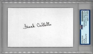 Frank Cullotta Mobster Signed Authentic 3x5 Index Card Encap PSA/DNA #85501820 - Picture 1 of 2