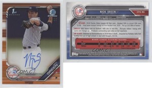 2019 Bowman Chrome Prospects Auto Orange Refractor /25 Nick Green #CPA-NG Auto