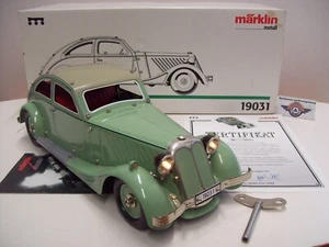 Adler Stromlines-Limousine, años 30, Märklin 1:16, Made in Germany, embalaje original - Imagen 1 de 6