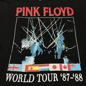 Pink Floyd World Tour ‘87-‘88 Black T-Shirt Guitar Rock Band Concert 2XL XXL - Picture 1 of 6