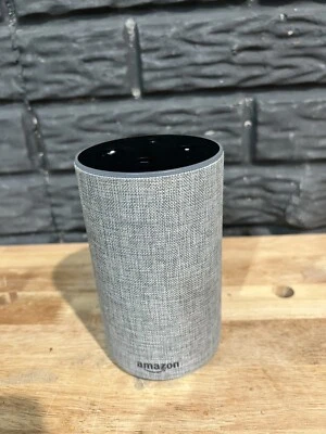 Amazon Echo Smart Speaker 2nd Generation Heather Grey Alexa Enabled NO CORD - Image 1 of 4