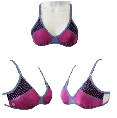 Conjunto de bikini Roxy magenta púrpura rosa azul XS USADO EN EXCELENTE ESTADO Foto 1 de 4