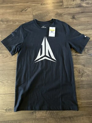 NIKE JA MORANT "Hybrid Logo Tee" MEN'S BLACK WHITE T-SHIRT SMALL-TALL NEW - Image 1 of 4