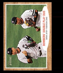 2011 Topps Heritage #37 Bombers' Double Play Duo (Derek Jeter / Robinson Cano) - Picture 1 of 2