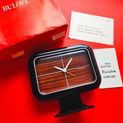 Reloj Bulova Raro Vintage Juego Completo Mediados de Siglo Moderno Alarma Mecánica B-8412 Foto 1 de 4