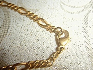 Figaro Kette Gold double Amerika 50 cm lang 5 mm breit sehr wertig großer Karabi - Bild 1 von 2