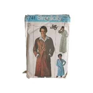 Vtg Simplicity Jiffy pattern 7741 Men's or Women's Robe size Large 42-44 cut - Picture 1 of 3