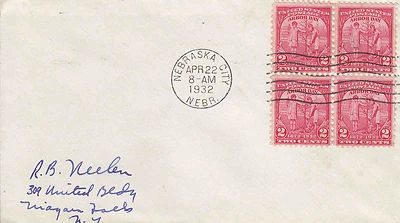 US FDC  Sc #  717 block Arbor Day with CDS from Nebraska City - US 8147 - Image 1 of 2