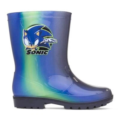 Sonic The Hedgehog Boys Wellies Multi-Coloured Kids Girls Welly Wellington SIZE - Image 1 of 4