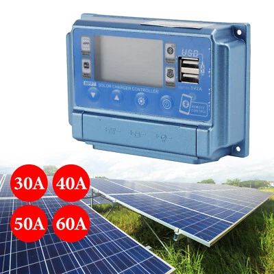 AREYOURSHOP 30A-60A MPPT Bluetooth Solar Charge Controller Charger Fit 12V-60V Battery Gold
