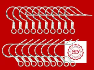 925 gestempelte stilvolle Fischhaken zur Schmuckherstellung Fundstücke DIY Artikel - Bild 1 von 8