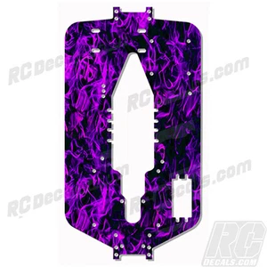 Traxxas T-maxx 3.3 Extended Chassis Plate Protector Dark Purple Flames TRA5122X - Picture 1 of 1