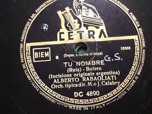 78 giri-10"A. RABAGLIATI " TU NOMBRE - L'ULTIMA NOCHE" CETRA DC 4890 VG+ - Picture 1 of 2