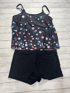 Tankini da bagno donna Tummy Control morbido fluido due pezzi canottiera e pantaloncino taglia 2XL - Foto 1 di 8