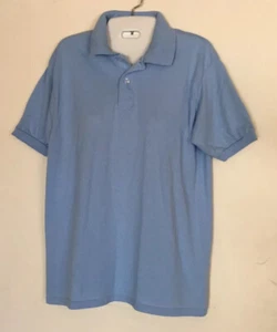 Hanes Comfort Blend Youth Girls Short Sleeve Light Blue  Polo T Shirt - XL - Picture 1 of 4