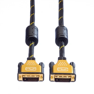 Monitorkabel DVI Gold, Stecker-Stecker, (24+1) dual link, 3 m - Bild 1 von 2