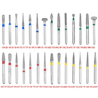 50 peças brocas de diamante FG para peça de mão de alta velocidade cabo de fricção 1,6 mm Bur - Imagem 1 de 4