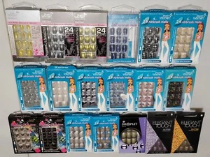 **NO GLUE** PRETTY WOMAN AIRBRUSH NAILS & ELEGANT TOUCH *READ DESCR* PRESS-ON - Picture 1 of 24
