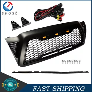 Grille Bumper Upper Grill For 2005-11 Toyota Tacoma Front Plastic Black Durable - Picture 1 of 9
