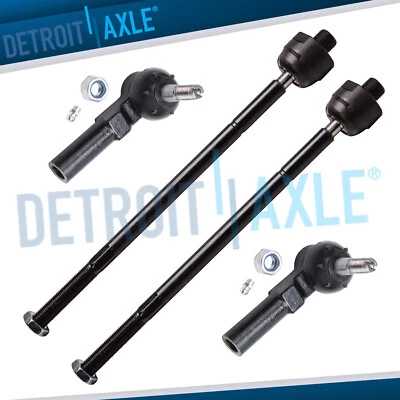 Front Inner Outer Tie Rod Ends for 1991-2001 2002 Saturn SC SL SW Series Camaro - Image 1 of 4